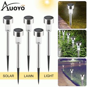 Auoyo 1/5Pcs Solar Tuinverlichting Outdoor Verlichting Solar Pathway Lamp Outdoor Tuinverlichting Solar Landschap Lichten Beveiliging lamp