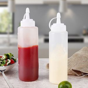 4 Stuks Plastic Squeeze Squirt Kruiderij Flessen Met Twist Op Cap Deksels Top Dispensers Voor Ketchup Mosterd Sauzen Olijf