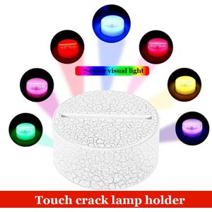 Licht Base 3D Indoor Ornament Touch Lamp Bases Moderne Crack Patroon LED Verlichting Armatuur Bruiloft Decor Romantische Lichtgevende