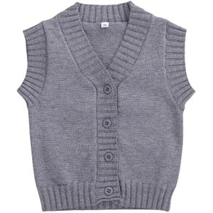 Herfst Pasgeboren Baby Jongens Meisjes Kleding Peuter Mouwloze V-hals Vest Jas Kinderen Warm Gebreide Single-Breasted Jasje 0-3T