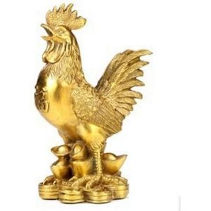 Ym Koperen Standbeeld Zuiver Koper Decoratieve Haan Koper Decoratie Ambachtelijke Gouden Kip Feng Shui Cock Ornamenten