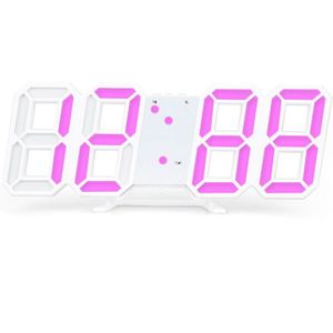 3D Led Digitale Klok Snooze Slaapkamer Bureau Wekkers Voice Alarm Opknoping Wandklok Kalender Thermometer Home Decor 6 kleur