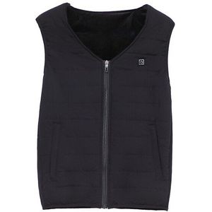 Verwarming Vest Usb Opladen Verwarming Vest Intelligente Elektrische Verwarming Vest Verwarming Kleding Dompelpompen Zwarte Zijde Floss