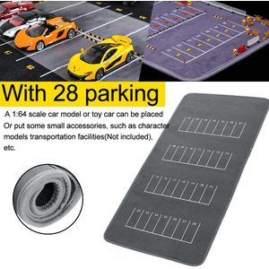 1/64 Anti-slip Rubbe Parking Pad Auto Model Scene Road Game Pad voor Desktop PC Laptop Computer Model Voor 28 Cars