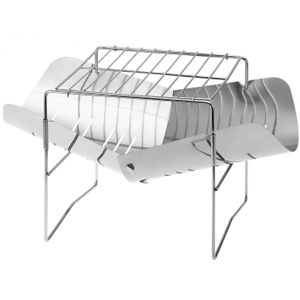 Camping Kachel 2-In-1 Draagbare Folding Rvs Barbecue Grill Kamp Firepit Outdoor Camping Backpakcing Houtgestookte kachel