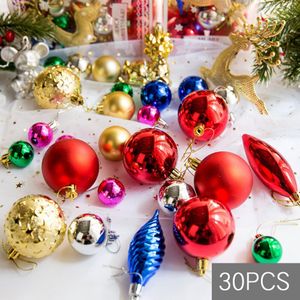 24Pc/1 Set Xmas Party Opknoping Bal Rood Goud Zilver Roze Blauw Ornamenten Kerstversiering Voor Thuis jaar