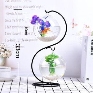 Ecosphere Goudvis Bal Opknoping Aquarium Fish Tank Kom Bloem Plant Vaas Tafel Kom Voor Kleine Dierbenodigdheden Accessoires