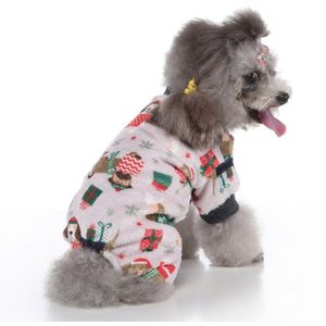 Leuke Huisdier Kleding Jumpsuit Winter Kleine Middelgrote Hond Kat Warme Koraal Fluwelen Pyjama Pet Jas Kostuum Chihuahua Winter Pyjama