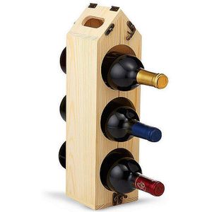Houten Wijnfles Rack Creatieve En Praktische Rode Wijnrek Woonkamer Decoratie Kast Rode Wijn Opslag Rack