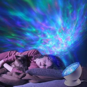 ZK20 Ocean Wave Projector 12 Led Afstandsbediening 7 Kleur Tfceiling Mood Lamp Met Bulit Luidspreker Muziekspeler nachtlampje