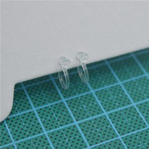 100 stks Geen Doorstoken Plastic Transparante Oor Clip Pijnloos Oor Band met Platte Lade DIY Earring Vinden
