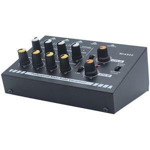 N-O 4/8-Kanaals Mini Mixer 4-Channel Line Mixer Reverb O Mixer (Us Plug)