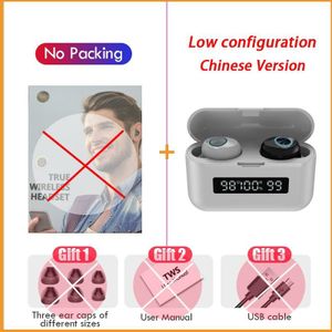 Tws Draadloze Bluetooth Hoofdtelefoon 2200Mah Opladen Doos Sport Waterdichte Oordopjes Bluetooth 5.0 Oortelefoon Headset Met Microfoon