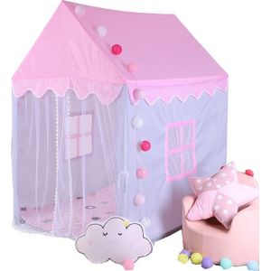 1.45M Kinderen Tent Draagbare Vouwen Kids Tenten Tipi Baby Speelhuis Grote Meisje Roze Prinses Kasteel Indoor Outdoor speelgoed