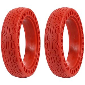 2 Stuks 8.5 Inch Elektrische Scooter Duurzaam Anti-Explosie Tubeless Effen Tire Voor Xiaomi Mijia M365/Ninebot rood