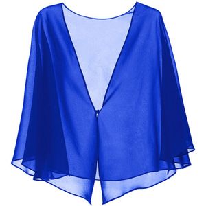 Vrouwen Chiffon Bolero Bridal Jacket Wedding Wraps Cape Avond Party Jurk Mantel Zomerjurk Uit Jas