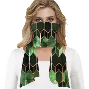 Vrouwen Diamant Rooster Print Gezichtsmasker Sjaal Winter Lente Warm Foulard Katoen Zachte Nek Sjaals Ring Wraps Cover # t1P