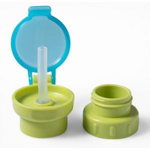 Draagbare Spill Proof Juice Soda Water Fles Twist Cover Cap Met Stro Veilig Drinken Stro Sippy Cap Voeden Voor Kids