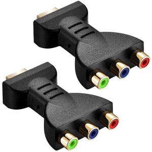 2 Stuks Hdmi Male Naar Rca Adapter Av Video O Converter Adapter Naar 3 Rca Component Converter Vergulde Adapter