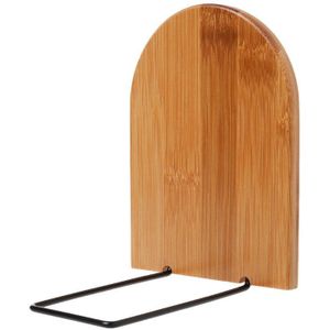 Natuur Bamboe Boek Stand Desktop Organizer Desktop Office Home Boekensteunen Boek Eindigt Standhouder Plank 13x8cm