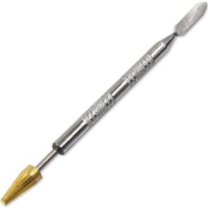 Diy Dual Head Messing Top Lederen Rand Olieverf Pen Lijmen Dye Pen Applicator Rand Verf Roller Tool Voor Leer ambachtelijke Gereedschappen