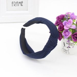 Hoofdband Bow Knot Cross Tie Fluwelen Headwrap Pure Kleur Eenvoud Haarband Hoepel Повязки На Голову Женск