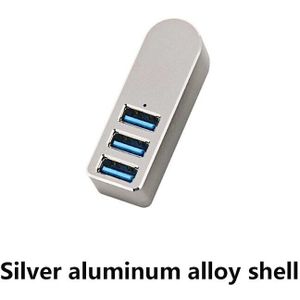 Mini Usb Hub 3 Poorten USB3.0 Hoge Compatibiliteit Aluminium Legering Shell High Speed Usb 3.0 Compatibel USB2.0