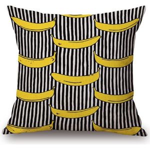 Pop Art Banaan Muziek Glas Moderne Sierkussen Cover Decoratieve Massager Kussens Linnen Zip DIY Home Decoratie 'X18'