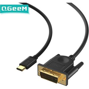 Qgeem Usb C Naar Dvi Kabel Type C Naar Dvi Adapter Thunderbolt Compatibel Voor Macbook Pro ,galaxy S8 Note8, Huawei Mate 10