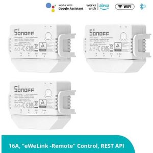 Sonoff Mini R3 Mini Smart Switch Voice Afstandsbediening Ewelink App 16A Geen Neutrale Draad Vereist Voor Siri Alexa Google thuis Alice
