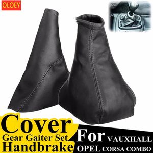 2 Pcs Gear Gaiter Versnellingspook Stofkap + Handrem Cover Set Voor Vauxhall/Opel Corsa C Combo 01-06 (Geen Base Inbegrepen)