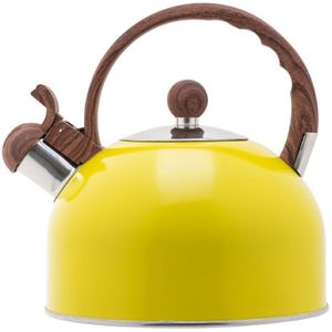 2.5 L Rvs Waterkoker Geel Whistling Kookplaat Theepot Waterketel Met Ergonomische Handvat Water Pot