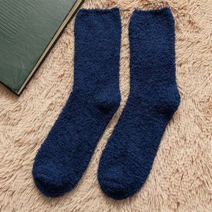 Zachte Dikke Sokken Voor Winter Mannen Coral Fleece Japanse Sokken Fleece Sokken Vrouwen Solid Casual Midden Buis Warme Handdoek vloer Sokken