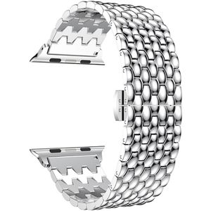 Mode Roestvrij Staal Vlinder Gesp Horlogeband voor Apple Horloge Band 42mm 38mm voor Apple Horloge Band Waterdrop Armband riem