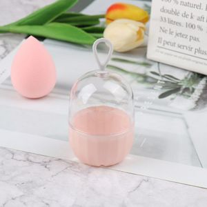 1Pc Beauty Spons Stand Storage Case Make Blender Bladerdeeg Houder Lege Cosmetische Ei Vormige Rack Transparante Rookwolken Drogen Doos