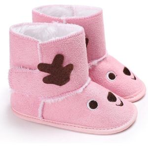 Leuke Sneeuw Katoen Warme Laarzen Zuigeling Zachte Zolen Pasgeboren Winter Baby Schoenen Voor Meisje Anti-Slip Kerst Laarsjes 0-18M