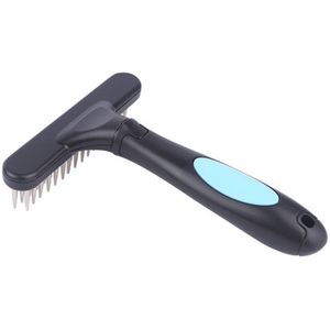 Hond Grooming Hark Stalen Kam Voor Korte Of Lange Haar Huisdieren 2-In-1 Huisdier Kammen Kit Deshedding tool Voor Honden Konijnen Katten Dieren