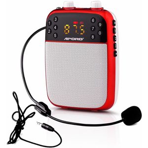 12W Voice Versterker Portable Sound-Amplifying Muziek Bedrade Microfoon Headset Voor Klaslokaal, Vergaderingen Leraren Gids