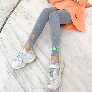 Meisjes Sport Leggings Lente Zwarte Broek Katoen Brief Print Leggings Herfst Voor Kinderen 8 10 12 14 Jaar Kinderen kleding