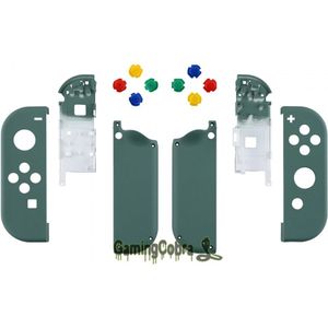 Grenen Groene Soft Touch Custom Controller Behuizing Shell Cover Met Kleurrijke Knoppen Fix Onderdelen Voor Ns Schakelaar Vreugde-Con