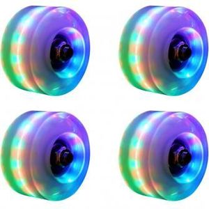 4Pcs Lichtgevende Flash Rolschaatsen Skateboard Wielen Met Lager Magnetische Kern