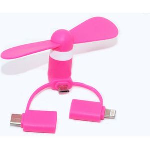 Mini USB Fan 3 in 1 USB Gadget Draagbare Voor Android OTG Micro Type-c Voor iPhone 5 6S 7 Plus 8 X XS Elektronische Smart Gadgets