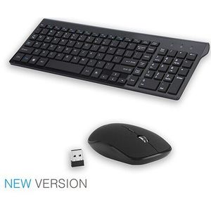 Seenda Usa Spanje Toetsenbord Draadloze Muis Set 102 Toetsen 2.4 Ghz Ultradunne Draadloze Toetsenbord Muis Set Full Size Voor computer Pc