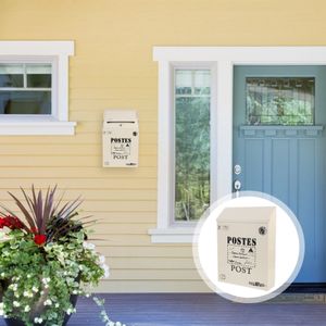 Vintage Wall Mount Mailbox Retro Vergrendeling Brief Krant Box Tuin Decoratie