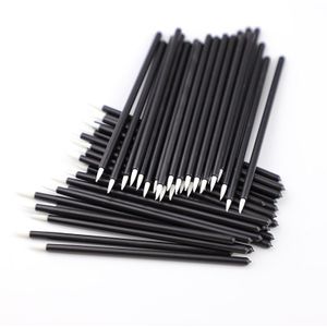 50 Stks/partij Micro Borstel Wegwerp Eye Make-Up Eyeliner Borstel Eyeliner Liquid Microfiber Applicator Cosmetische Penselen Gereedschap