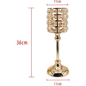 Gold Crystal Kandelaar Europese Stijl Ornament Metalen Kaarshouder Craft Souvenir
