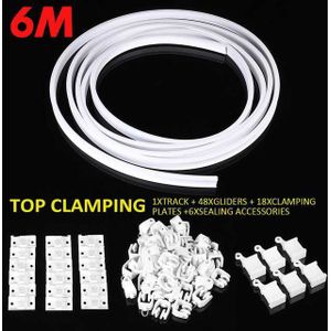 2M/3M/4M/5M/6M Flexibele Plafond Gordijn Track Buigbare Venster rod Rail Rechte Curve Gordijn Accessoires Kit Home Decor