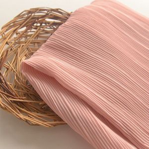 Roze orgel textuur chiffon stof Zomer lange rok shorts jurk kleine jurk kleding stof