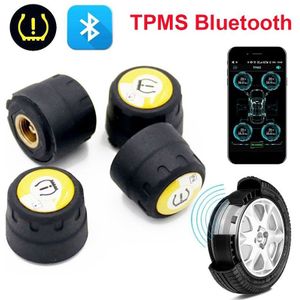 Auto TPMS Bluetooth Bandenspanningscontrolesysteem Voor Android IOS Mobiele Telefoon Auto Alarm Universele Bandenspanning Sensoren