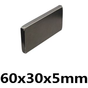 1 Pcs 60x30x5mm Neodymium Magneet Blok N35 Permanente Super Sterke Krachtige Kleine Magnetische Magneten Vierkante